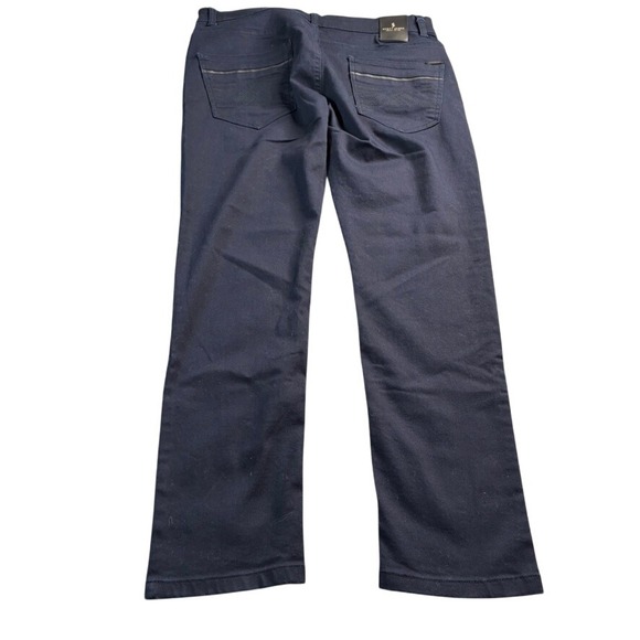 Scott James Men's Slim Fit Navy Blue Stretch Cotton Blend Casual Pants W34 L30 - Picture 3 of 16